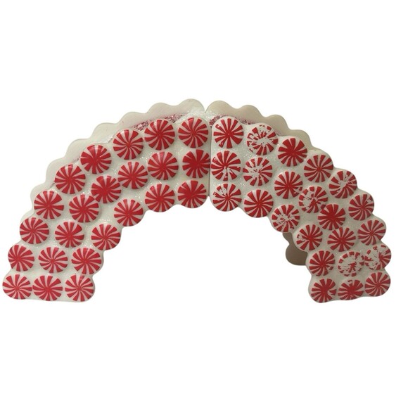 Dept 56 Lot Peppermint Rd Straight Stairs Bridge Arch Candy Cane Fence 52666 - Picture 4 of 14